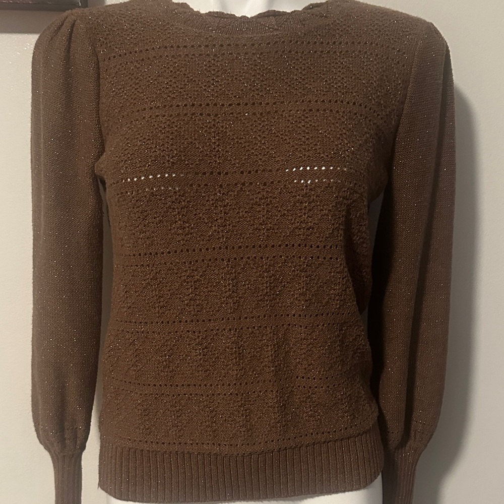 LOFT Chocolate Brown Crew Neck Sweater